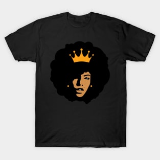 Cute Black Queen | African American Woman | Black Girl Magic | Melanin Queen T-Shirt